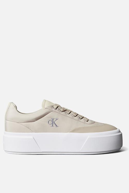 Flatform Lace Up - Stony Beige/Bright White