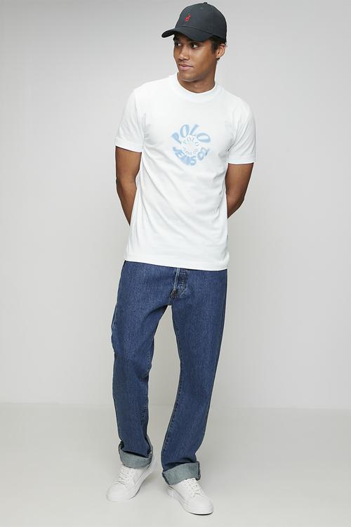 Alex Pjc Ss Spiral Logo Tee - White