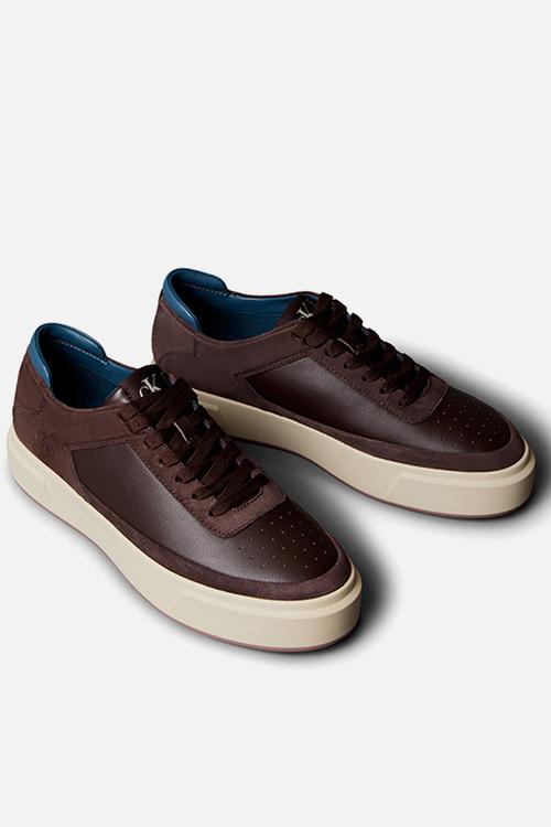 Basket Cupsole Laceup - Bordeaux/Muddy Brown/Navy Teal