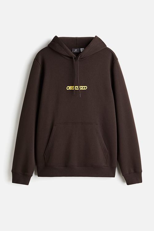 Regular fit hoodie - brown snoopy