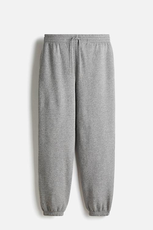 Cotton-blend sweatpants - grey marl