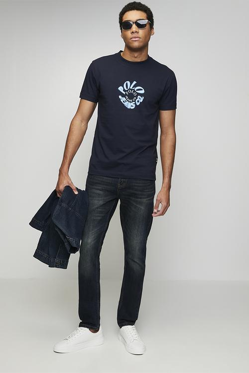 Alex Pjc Ss Spiral Logo Tee - Navy