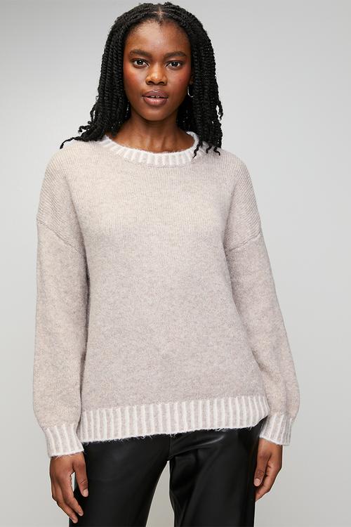L/S Easy Wearing Melange Sweater - Cement