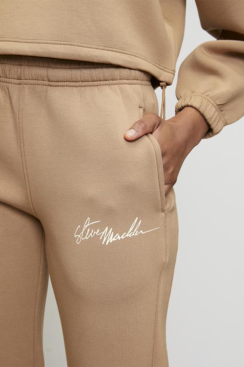 Ladies brittany slim scuba jogger - mid caramel
