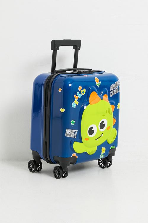Baby dino trolley bag - navy/multi