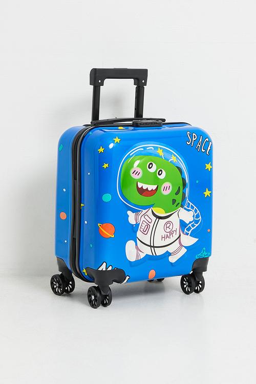 Astro dino trolley bag - blue/multi
