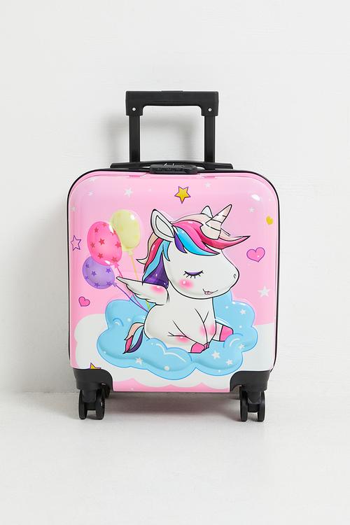 Unicorn trolley bag - pink/multi