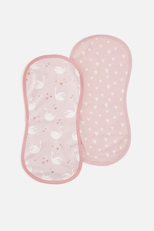 2 pack burp cloth - pink/multi