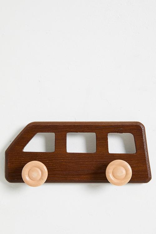 Wooden minivan truck wall decor - brown