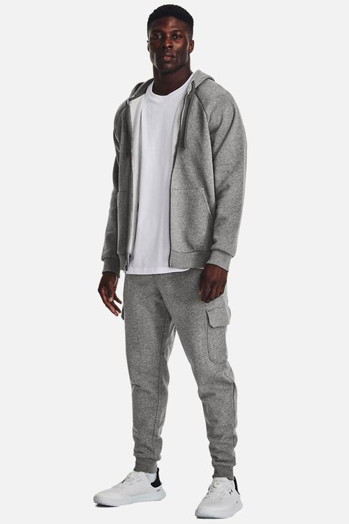UA Rival Fleece Cargo Jogger - Castlerock Light Heather /  / White