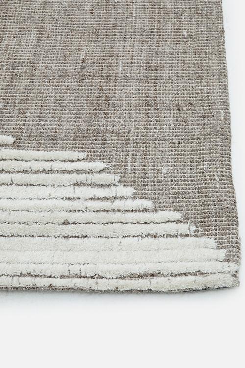 Geo Wool Tufted Rug Grey & Natural