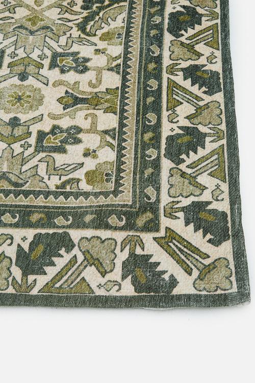 Jacquard Chenille Rug Green