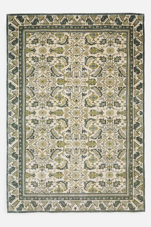 ラグ cotton mini rug 9dot brown Flo Cotton Printed Rug Rust