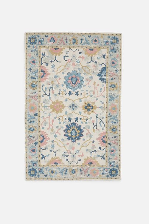 Lyric Cotton Printed Rug - Multi