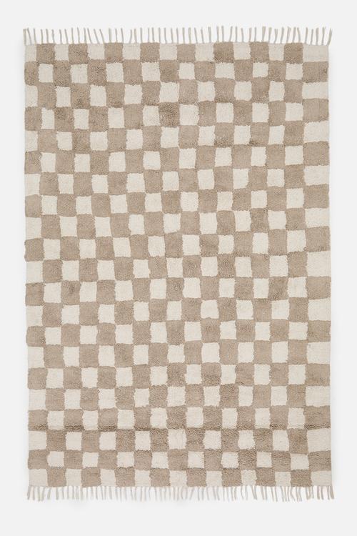 Nido Tufted Check Rug Natural