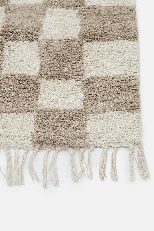 Nido Tufted Check Rug Natural
