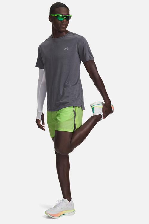 UA Launch 7'' Shorts- Lumos Lime / Castlerock / Reflective