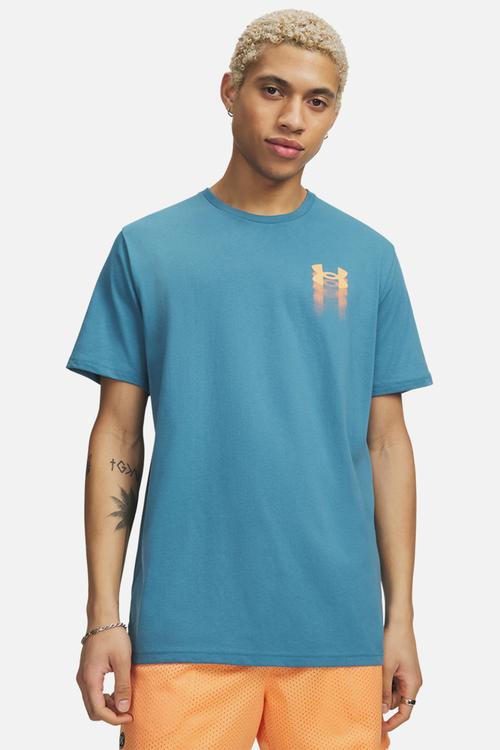 UA M BLUR LOGO SS - Boundless Blue /  / Orange Bloc