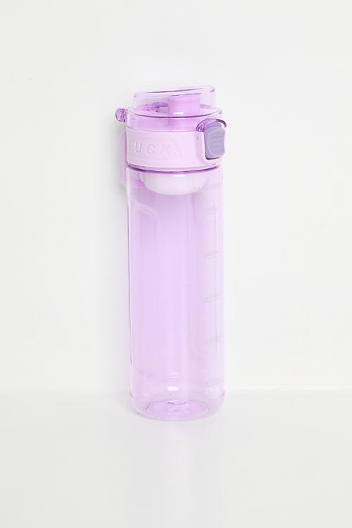 Clear water bottle - purple