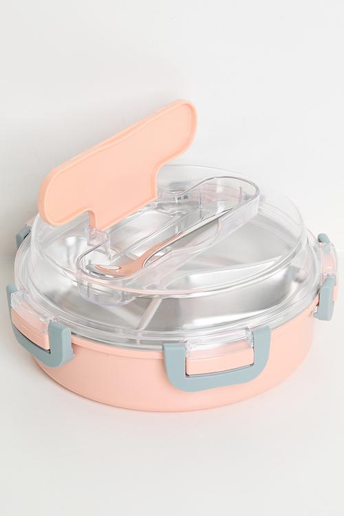 Quad latch lunch box - pink peach