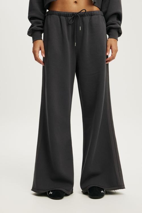 Active Raw Edge Wide Leg Sweatpant - Graphite