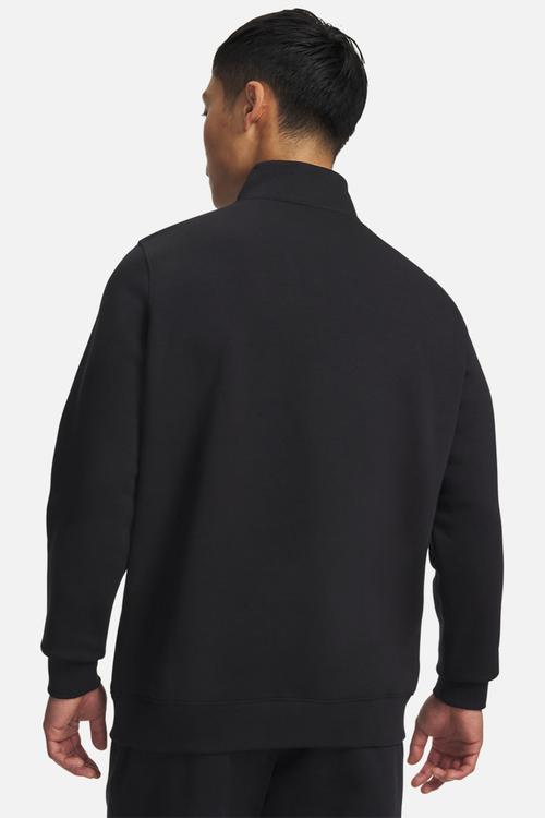 UA Icon Fleece 1/4 Zip - Black  / White