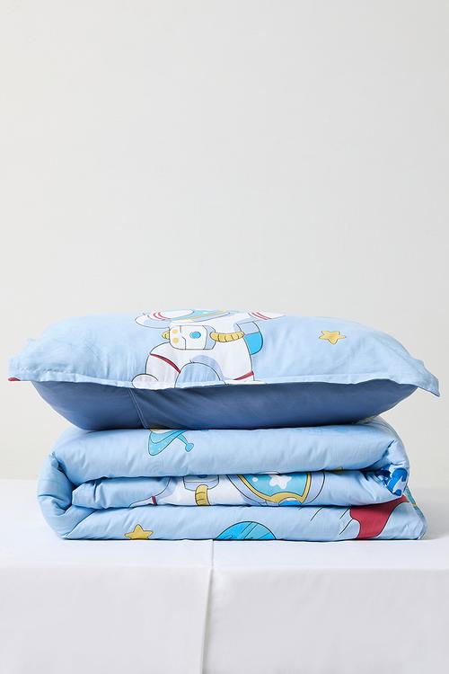 Astro themed duvet cover set - light blue