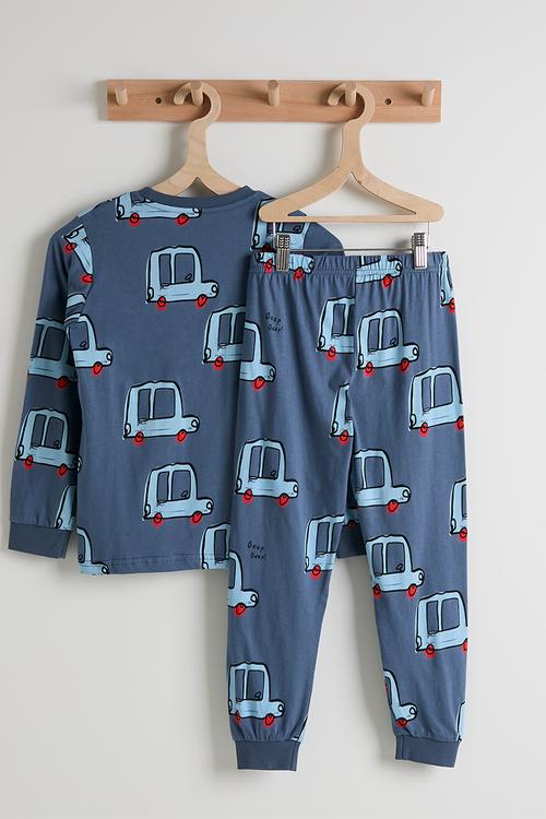 Pj set - bahama blue/car aop