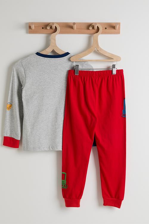 Pj set - grey/red/convoy multi