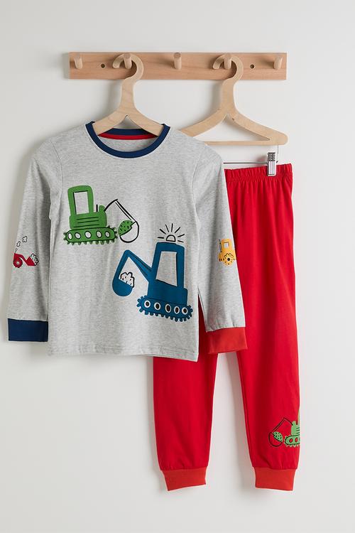 Pj set - grey/red/convoy multi