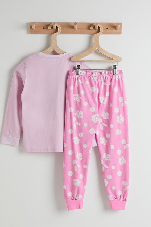 Mushroom placement & aop pj set - pink