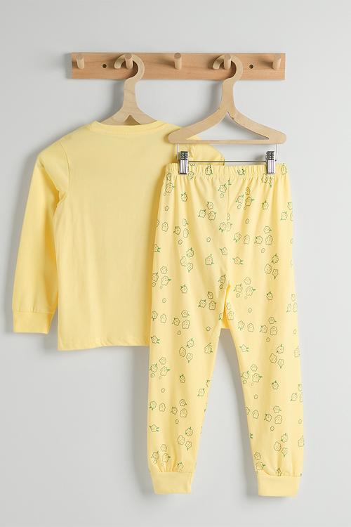 Pj set - custard/multi