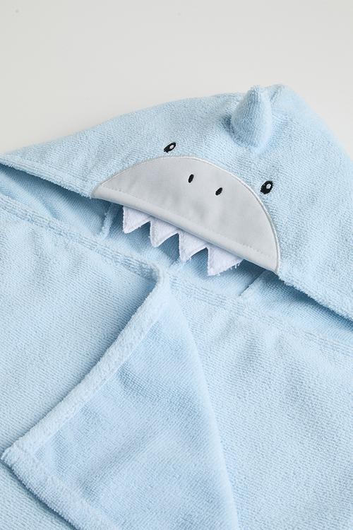 Hooded towel box set - blue