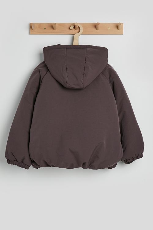Faux fur lined padded jacket - umber brown