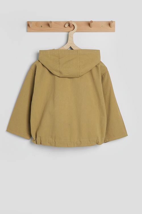 Drawstring hem jacket - husk brown