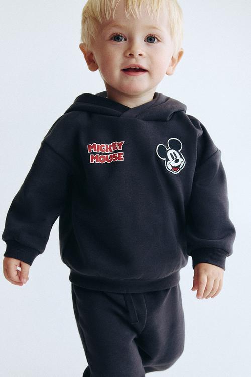 2-piece sweatshirt set - dark grey/mickey mouse