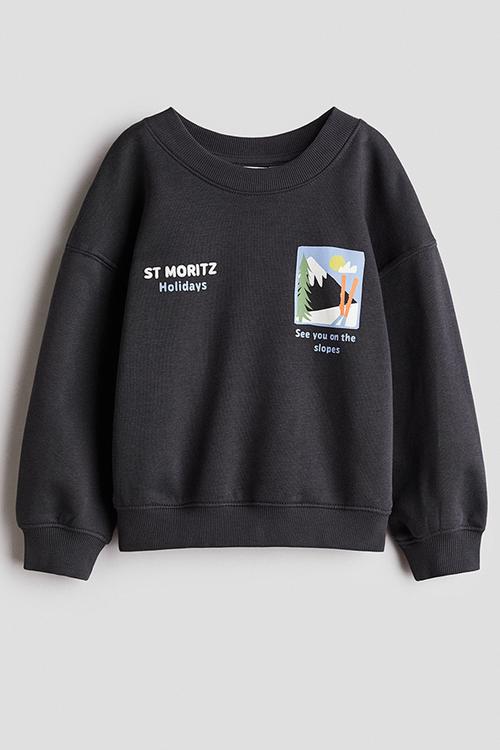 Printed sweatshirt - dark grey/st moritz