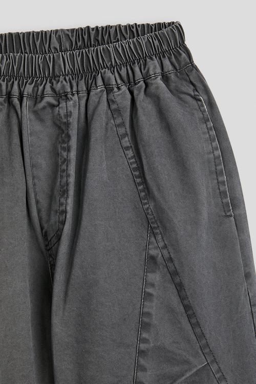 Arrow seamed wide leg pants - charcoal