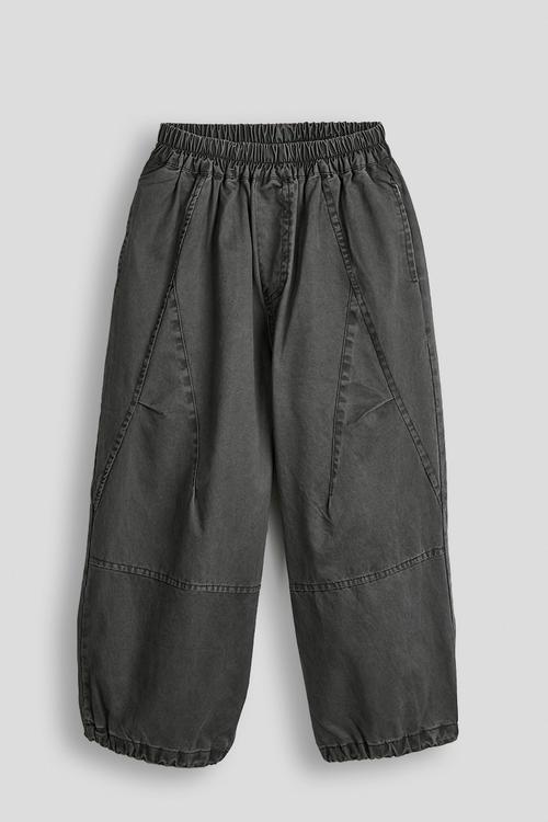 Arrow seamed wide leg pants - charcoal