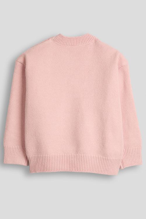 Embellished knit sweater - light pink
