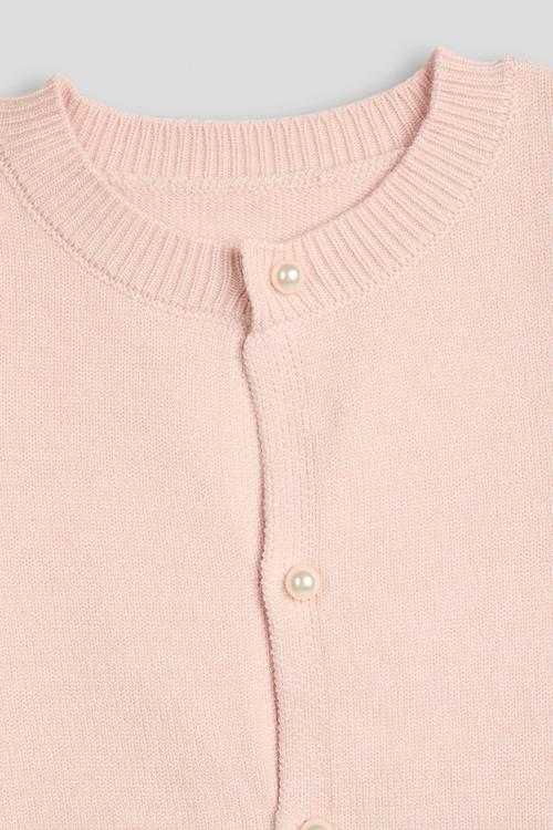 Pearl buttoned cardigan - light blush