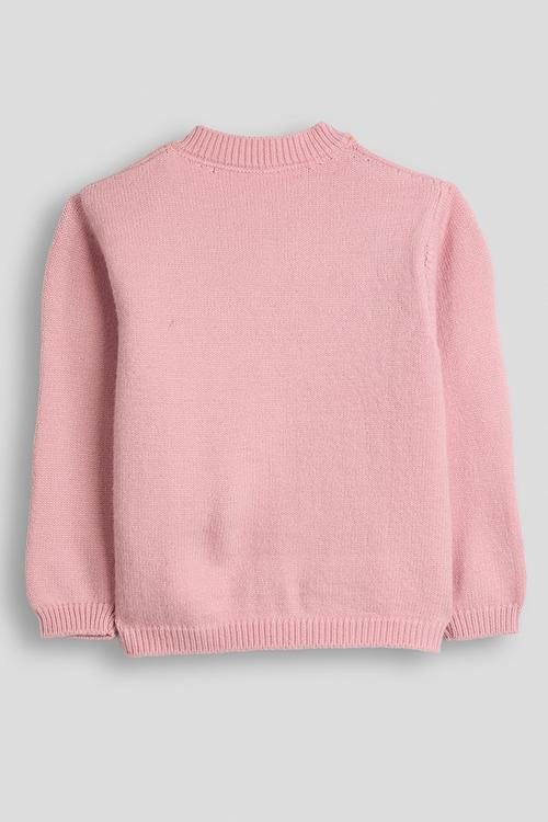 Pearl buttoned cardigan - pink
