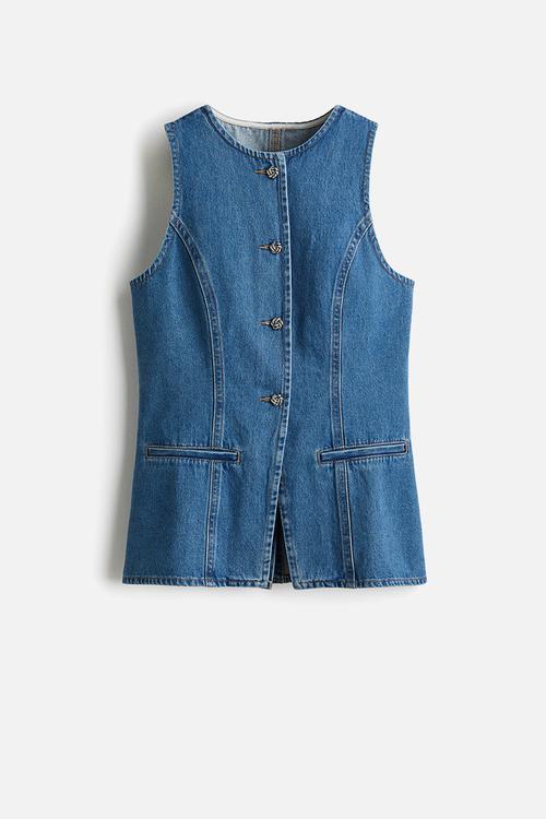 Denim waistcoat - denim blue