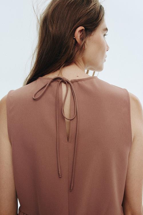 Peplum top - dusty pink