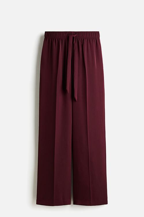 Wide trousers - burgundy