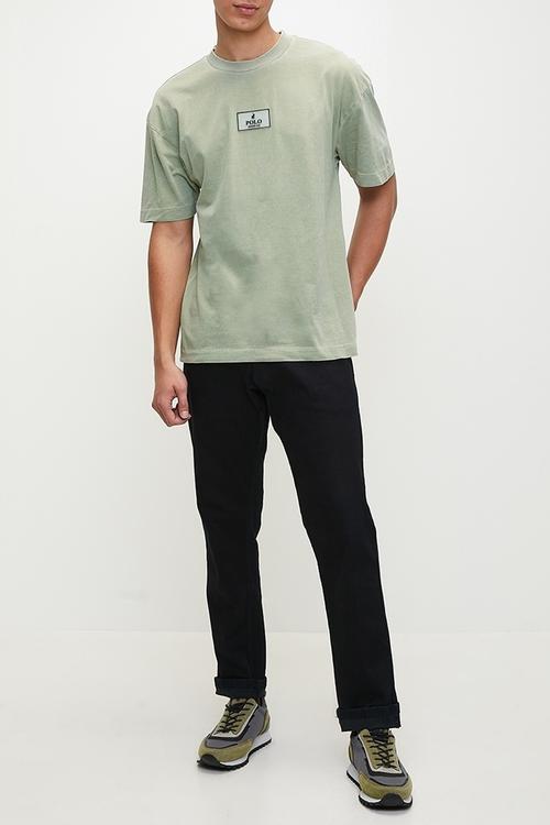 Mens Pjc Ss Enzyme Dyed Logo Tee - Green