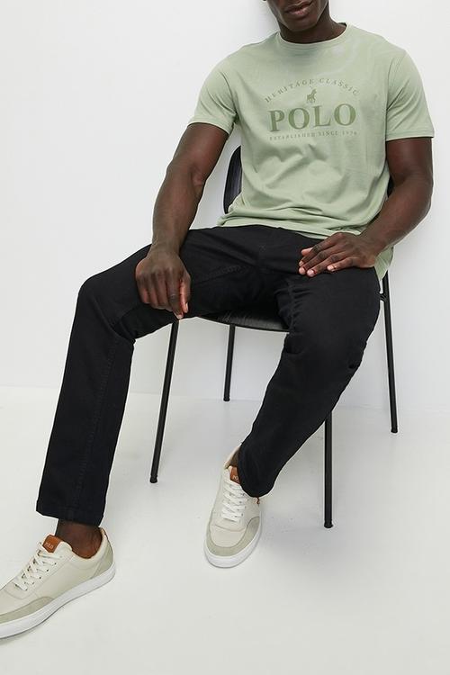 Mens Logo Embroidered Short sleeve Tee - Green