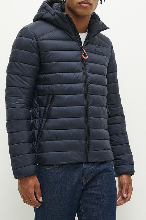 Hooded fuji sport padded jkt - eclipse navy