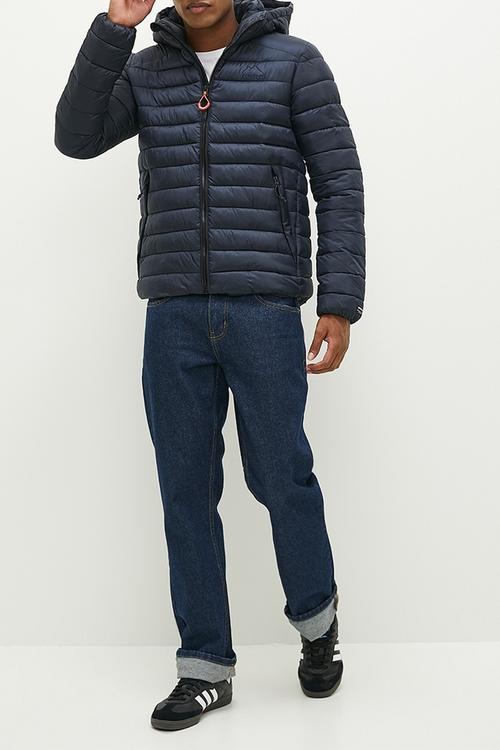 Hooded fuji sport padded jkt - eclipse navy