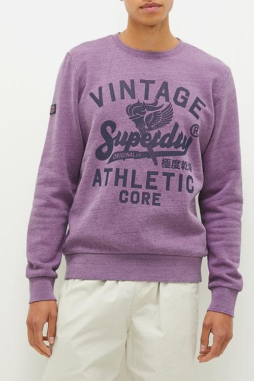 College scripted graphic crew - purple